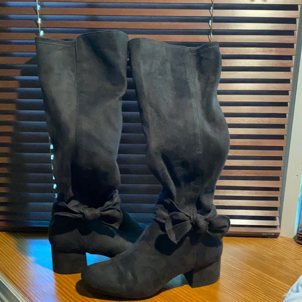 Suede Heel Boots